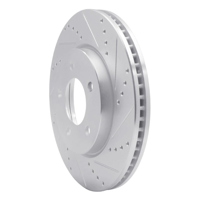 R1 04-08 Chrysler Pacifica Front Right Drilled & Slotted Silver Brake Rotor