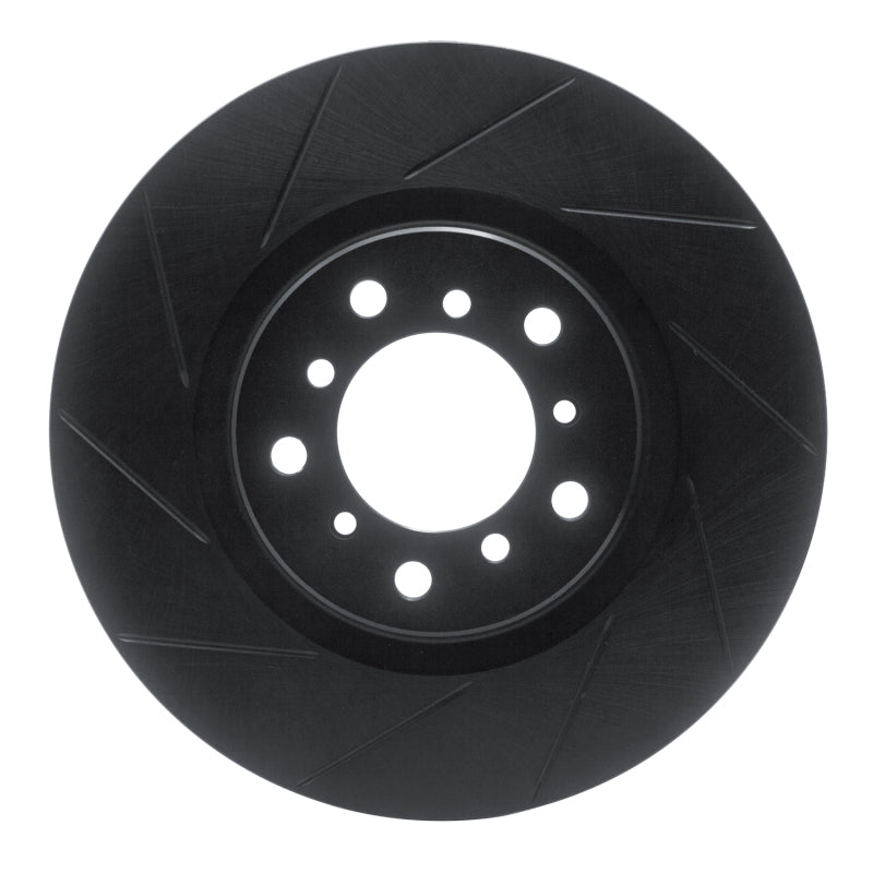 R1 01-06 BMW M3 Right Front Slotted Black Brake Rotor