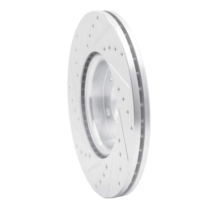 R1 04-19 Ford Escape Front Right Drilled & Slotted Silver Brake Rotor