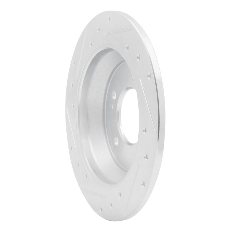DFC 14-23 Hyundai Kona Rear Right Drilled & Slotted Silver Brake Rotor
