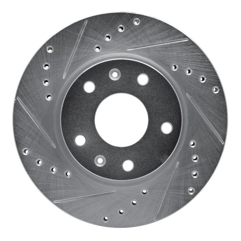 DFC 02-05 Land Rover Freelander Front Left Drilled & Slotted Silver Brake Rotor
