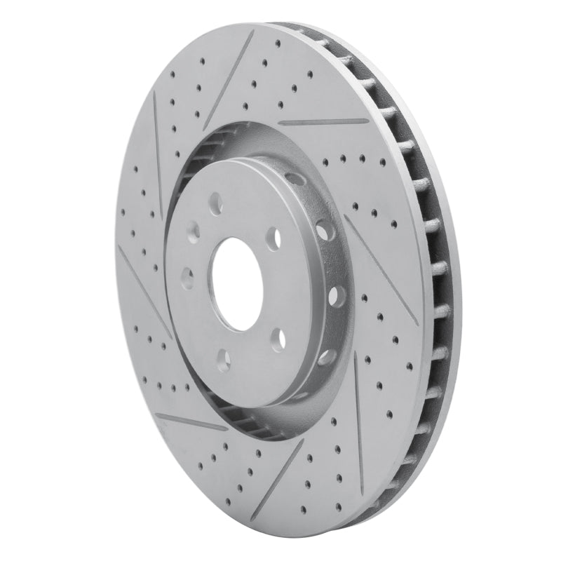 R1 09-15 Cadillac Cts Front Left Drilled & Slotted Geo-Carbon Rotor