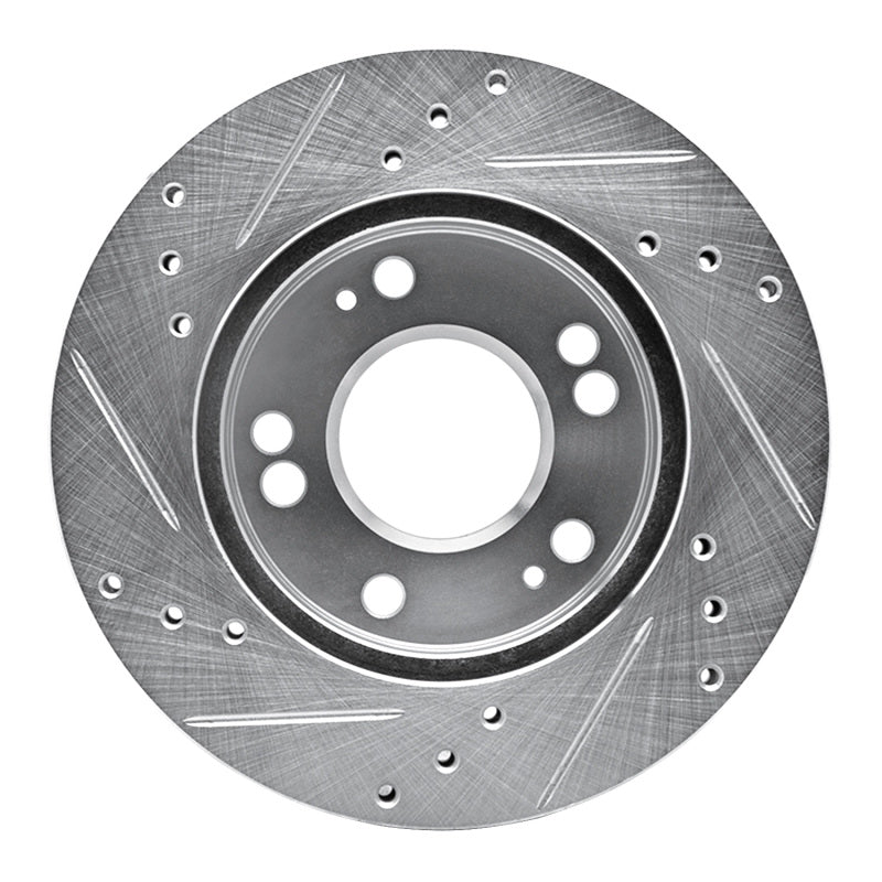 DFC 90-05 Chrysler Sebring Front Right Drilled & Slotted Silver Brake Rotor