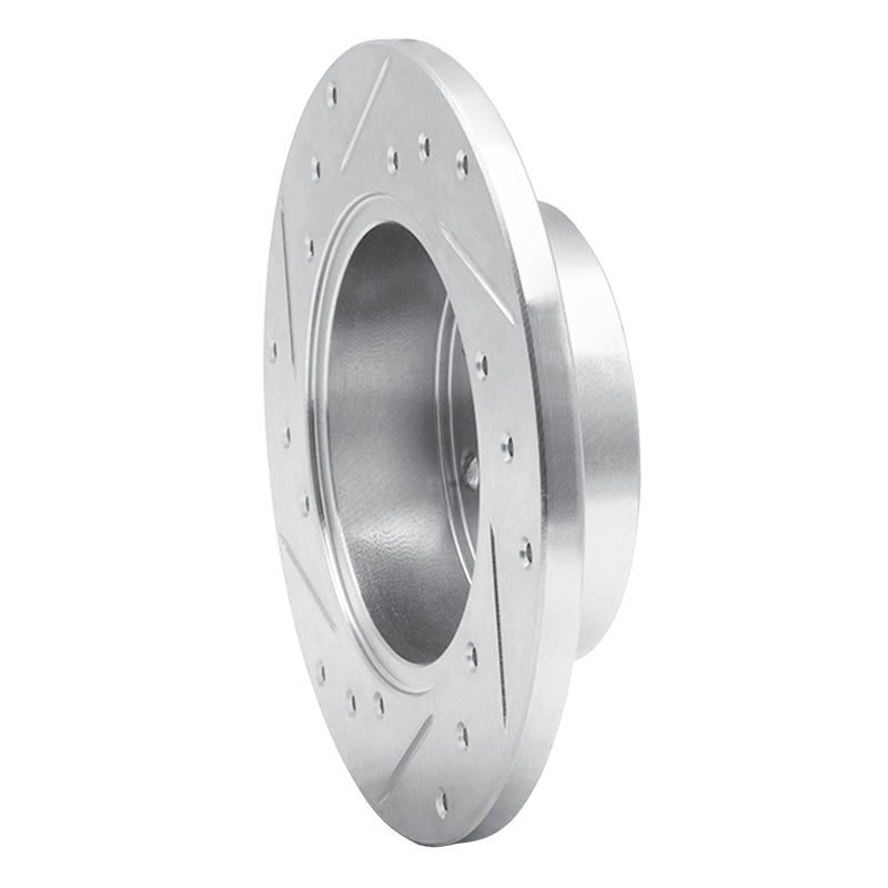 DFC 79-83 Honda Civic Hatchback Front Right Drilled & Slotted Silver Brake Rotor