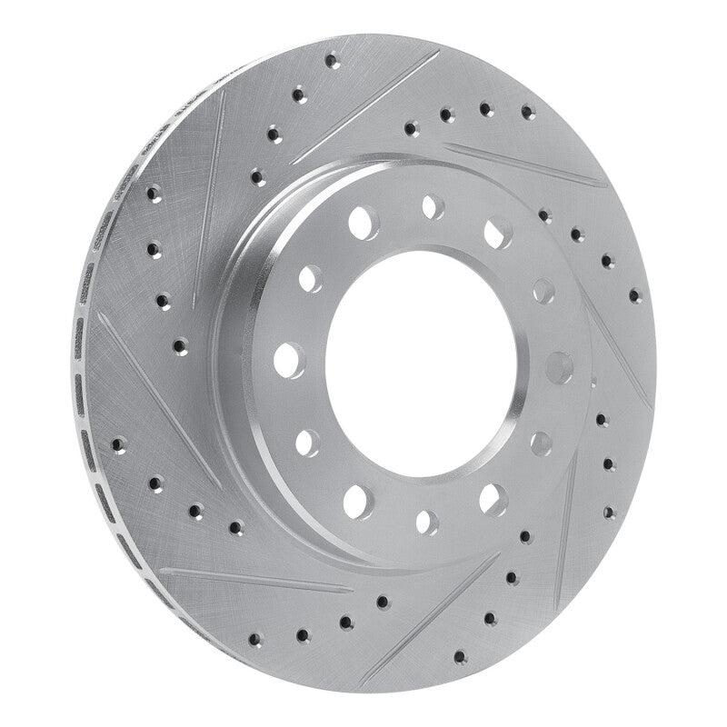 R1 76-89 Toyota Land Cruiser Front Left Drilled & Slotted Black Brake Rotor