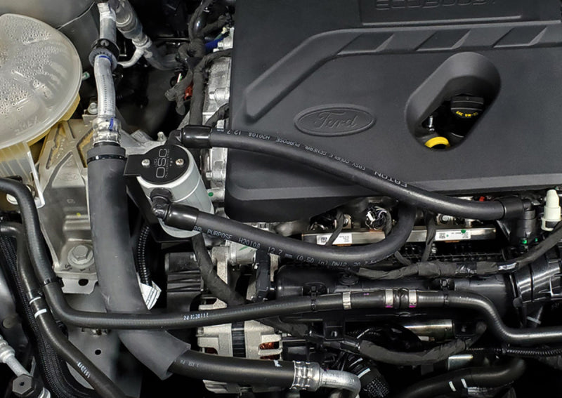 J&L 2021-2024 Ford Bronco 1.5L EcoBoost Passenger Side Oil Separator 3.0 - Clear Anodized