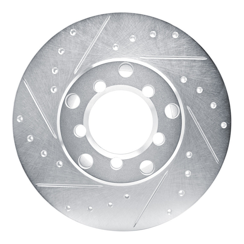 R1 65-73 Mercedes-Benz 250SEC Front Left Drilled & Slotted Silver Brake Rotor