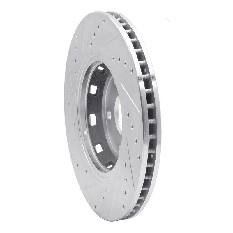 DFC 09-15 Toyota Venza Front Right Drilled & Slotted Silver Brake Rotor