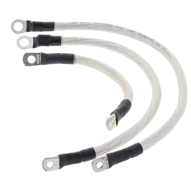 All Balls Racing 86-88 Harley-Davidson FLST Heritage Softail Battery Cable Kit Clear