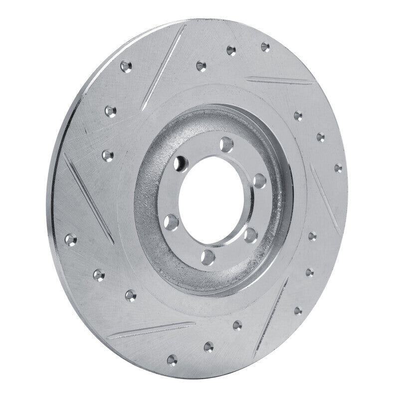 DFC 81-89 Alfa Romeo GTV-6 Rear Right Drilled & Slotted Silver Brake Rotor