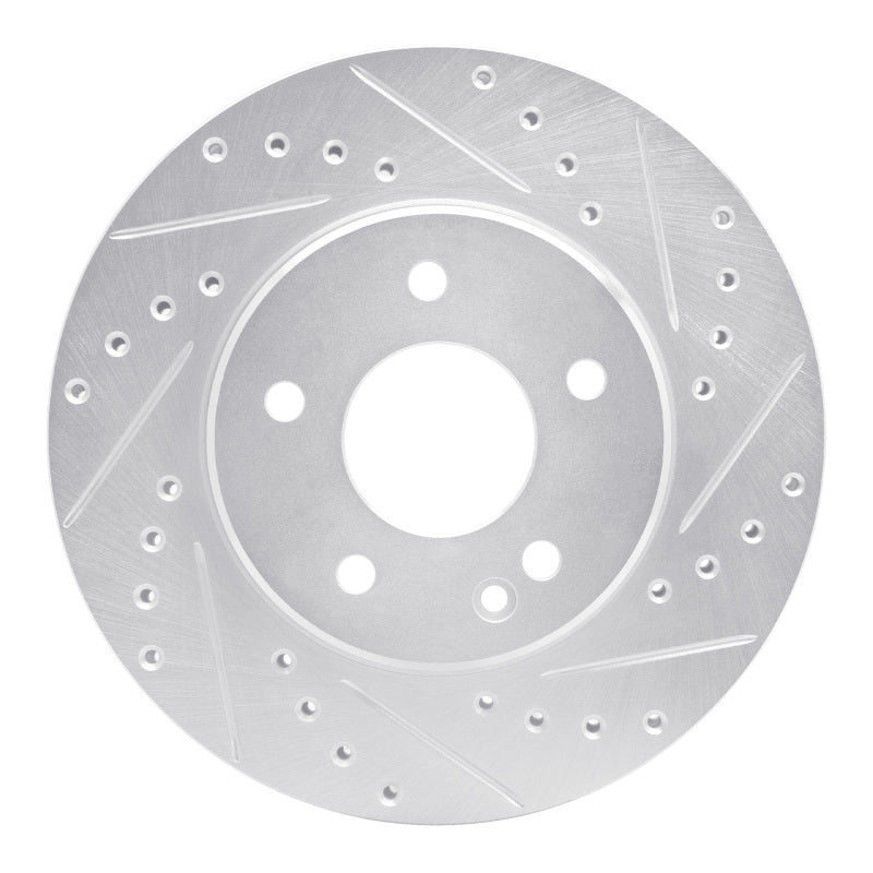 DFC 94-97 Mercedes-Benz C220 Front Right Drilled & Slotted Silver Brake Rotor