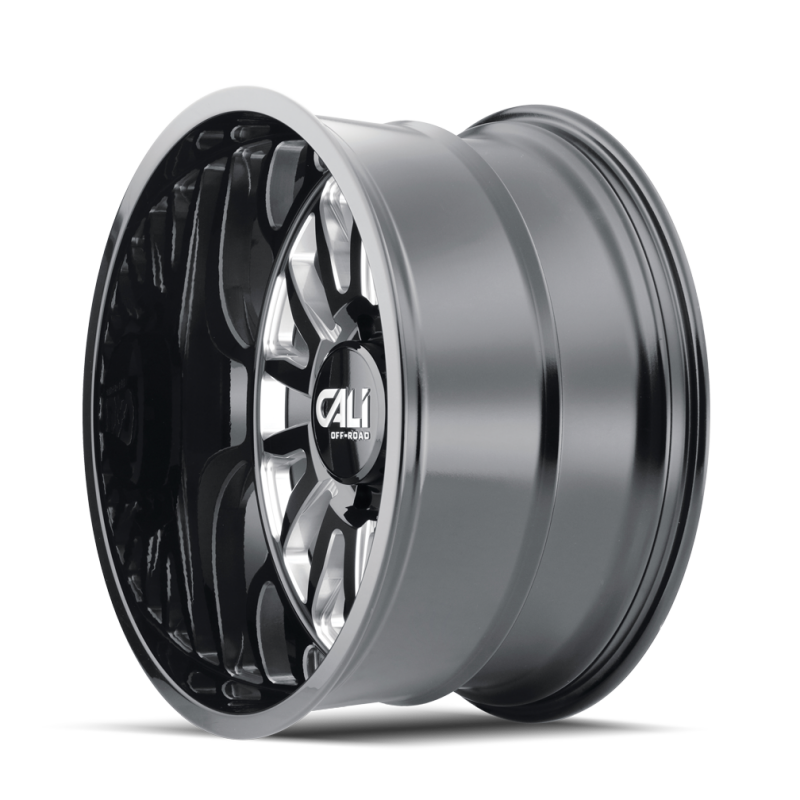 Cali Off-Road 9110 Summit 26x14 / 6x135 BP / -76mm Offset / 87.1mm Hub Gloss Black Milled Wheel