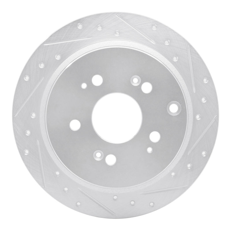 DFC 05-10 Honda Odyssey Rear Right Drilled & Slotted Silver Brake Rotor