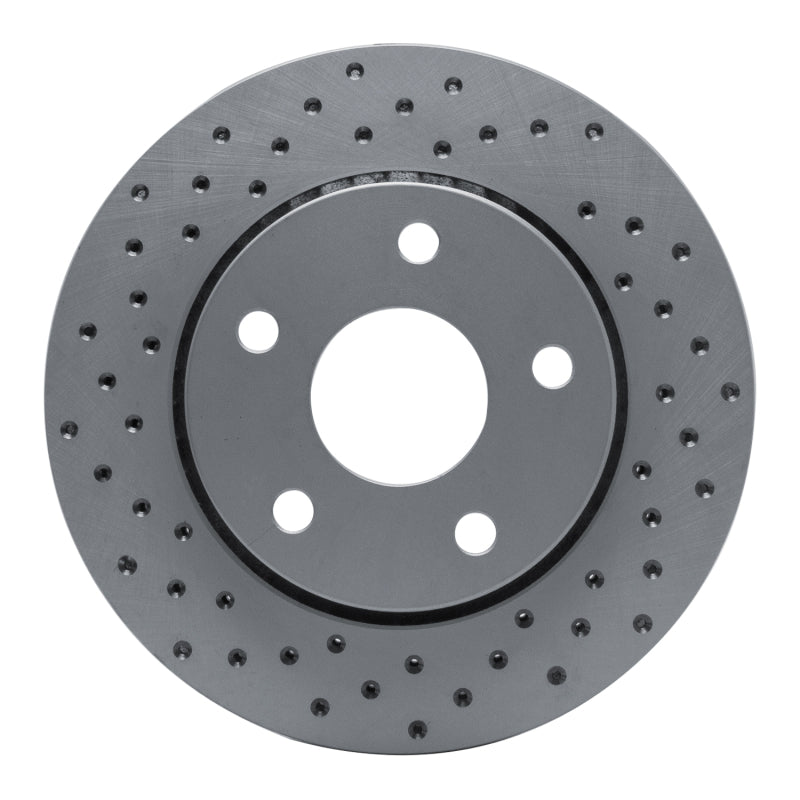 DFC 07-18 Jeep Wrangler Front Left Drilled Geoperformance Rotor