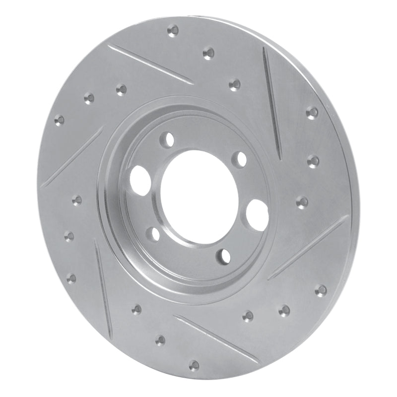 R1 62-87 Jaguar XKE Rear Left Drilled & Slotted Silver Brake Rotor