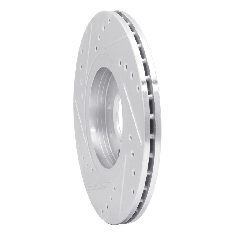 R1 88-89 Eagle Medallion Front Right Drilled & Slotted Silver Brake Rotor