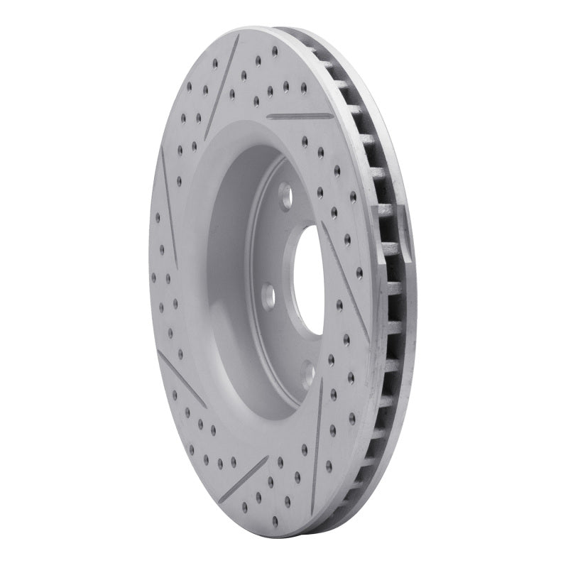 R1 05-10 Jeep Commander Front Right Drilled & Slotted Geo-Carbon Rotor