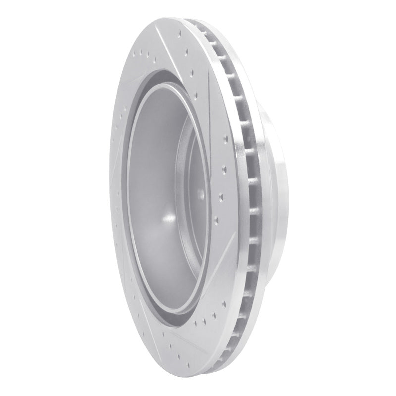 DFC 16-24 Nissan Titan XD Rear Left Drilled & Slotted Silver Brake Rotor