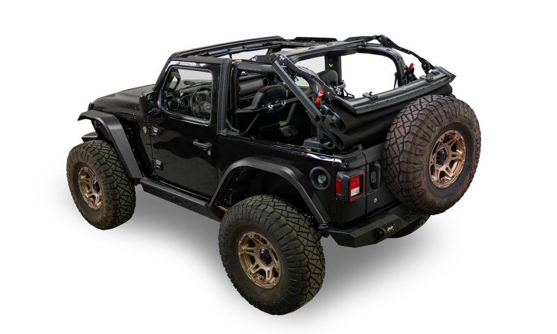 Bestop 18-26 Jeep Wrangler JL 2-Door Supertop Glide (Squareback Premium Black Twill)