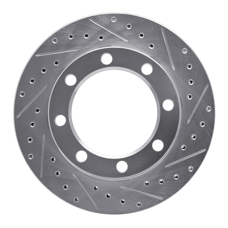 DFC 71-91 Chevrolet K20 Suburban Front Right Drilled & Slotted Silver Brake Rotor