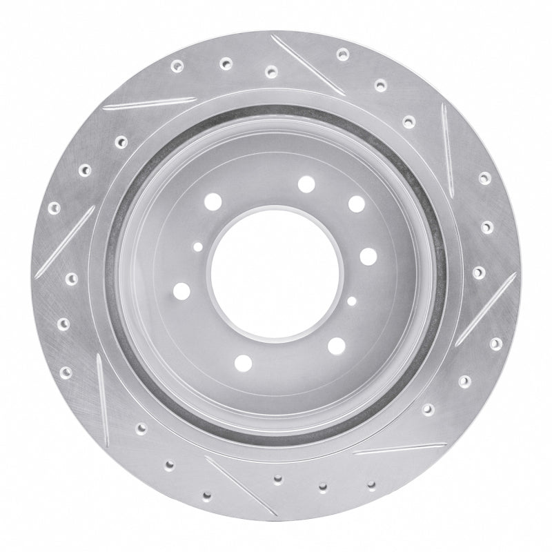 DFC 08-14 Mitsubishi Montero Limited (Mexico) Rear Left Drilled & Slotted Silver Brake Rotor