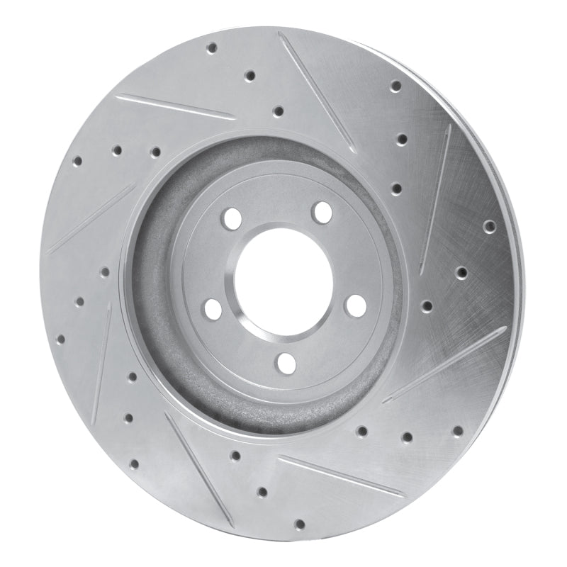DFC 06-10 Jaguar XK Front Left Drilled & Slotted Silver Brake Rotor