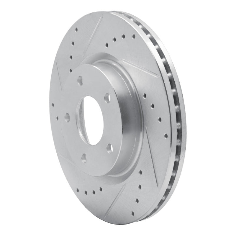 R1 13-25 Nissan ALTIMA Front Left Drilled & Slotted Silver Brake Rotor