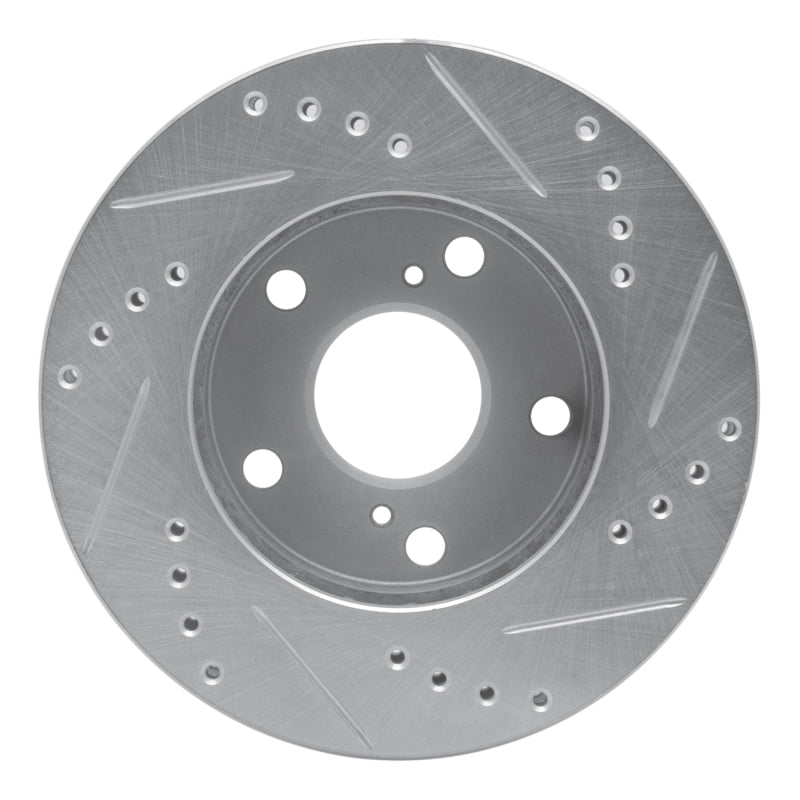 DFC 92-01 Toyota Camry Front Left Drilled & Slotted Silver Brake Rotor