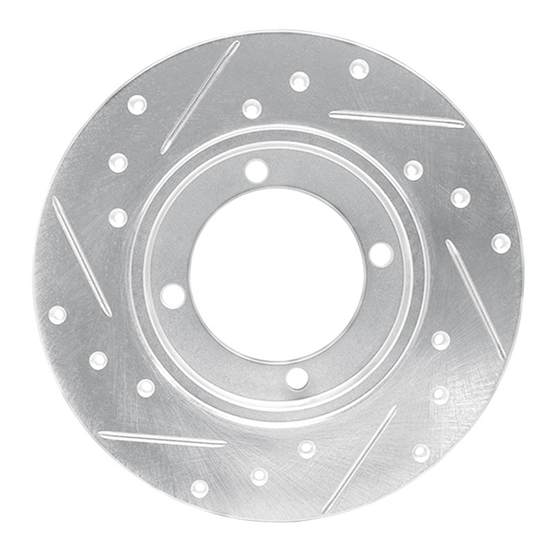 DFC 91-92 Dodge Colt Front Right Drilled & Slotted Silver Brake Rotor