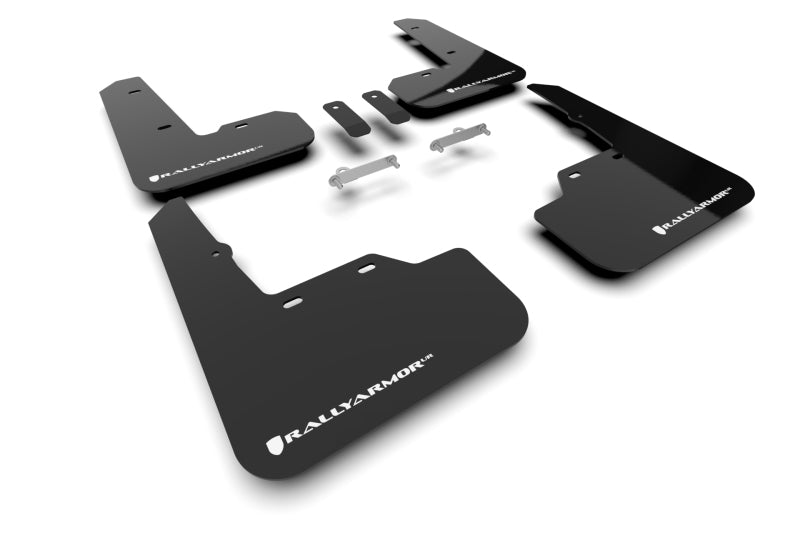 Rally Armor 22-25 Subaru WRX Black UR Mud Flap w/White Logo