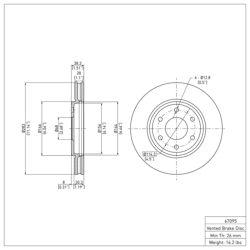 R1 05-21 Nissan Frontier Front Brake Rotor