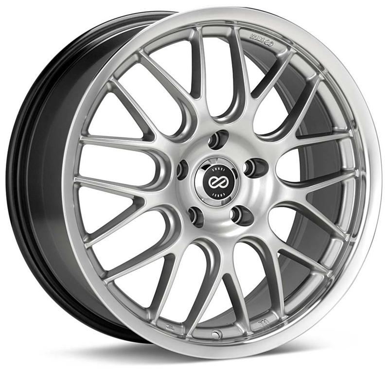 Enkei Lusso 18x8 40mm Offset 5x114.3 Bolt Pattern 72.6 Bore Black w/ Machined Lip Wheel