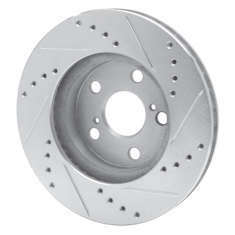 DFC 94-00 Toyota Celica Front Left Drilled & Slotted Silver Brake Rotor
