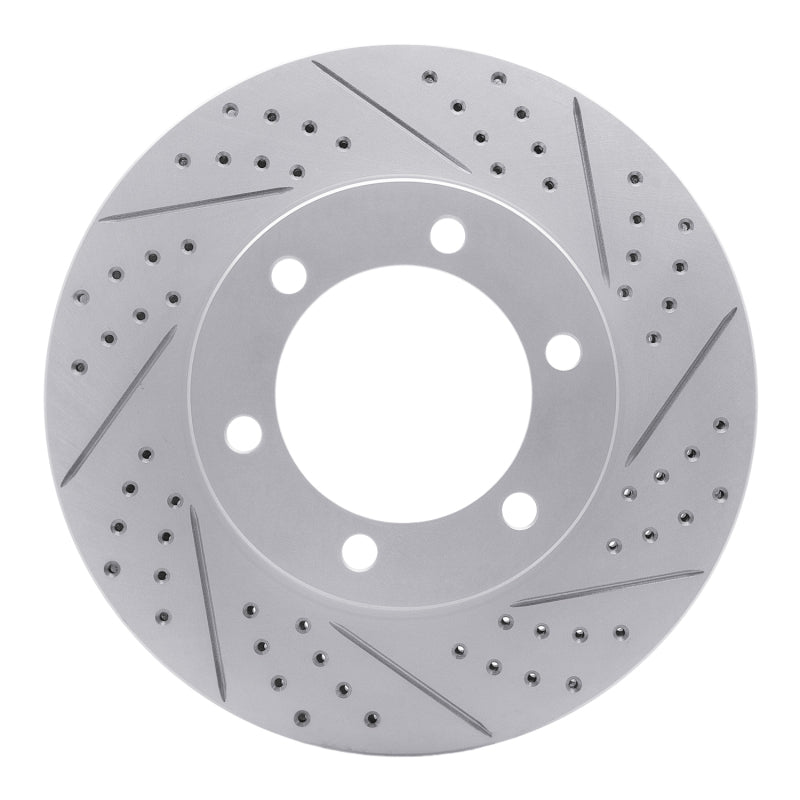 R1 00-07 Toyota Tundra Front Right Drilled & Slotted Geo-Carbon Rotor