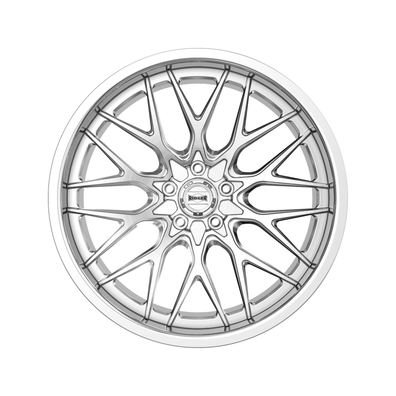 Ridler 681 22x9 / 5x127 BP / 0mm Offset / 83.82mm Hub Brushed w/ Polished Lip Wheel