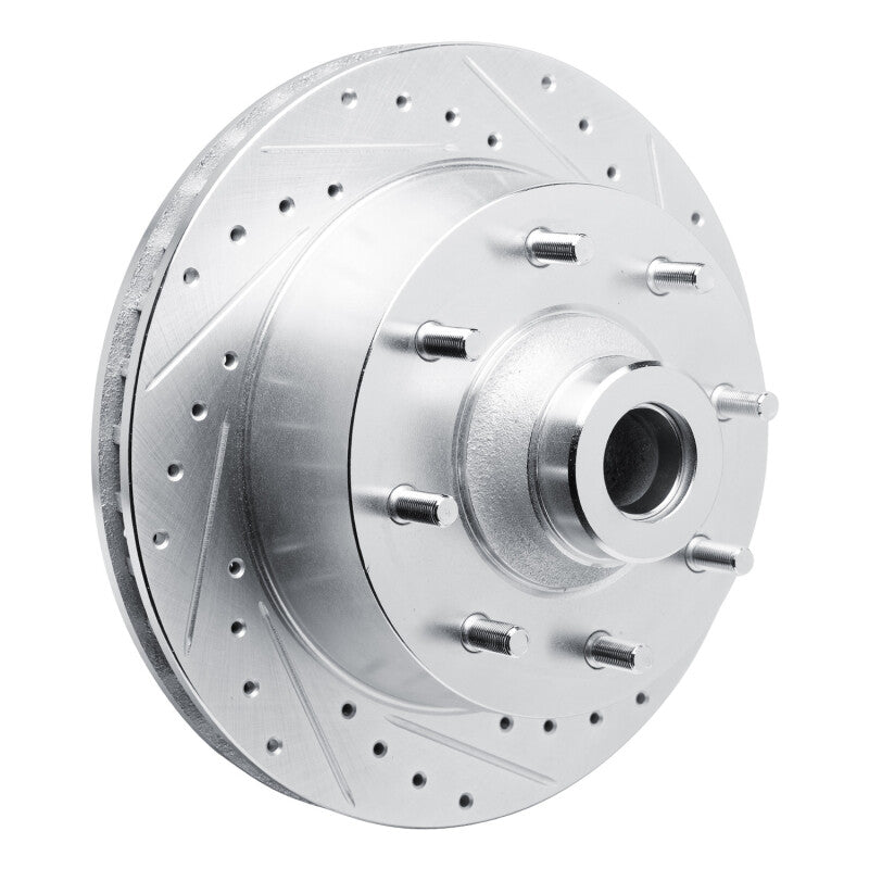 DFC 73-77 Dodge B300 Van (71-74) / B300 (75-80) Front Right Drilled & Slotted Silver Brake Rotor
