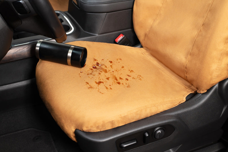 Covercraft 19-24 Chevrolet Silverado Carhartt SeatSaver Custom Front Row Seat Covers - Brown
