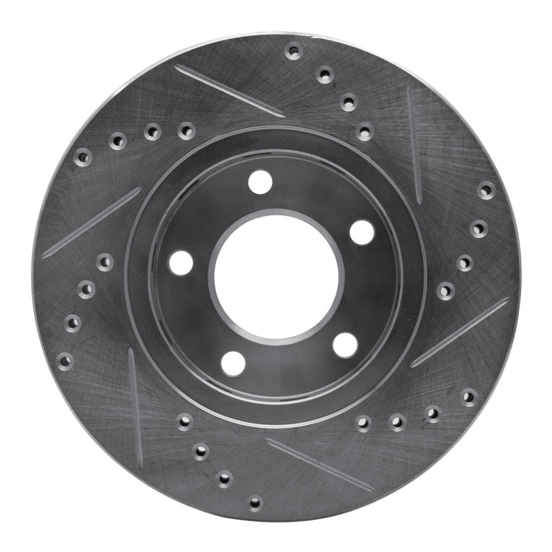 DFC 01-07 Chrysler Voyager Front Left Drilled & Slotted Silver Brake Rotor