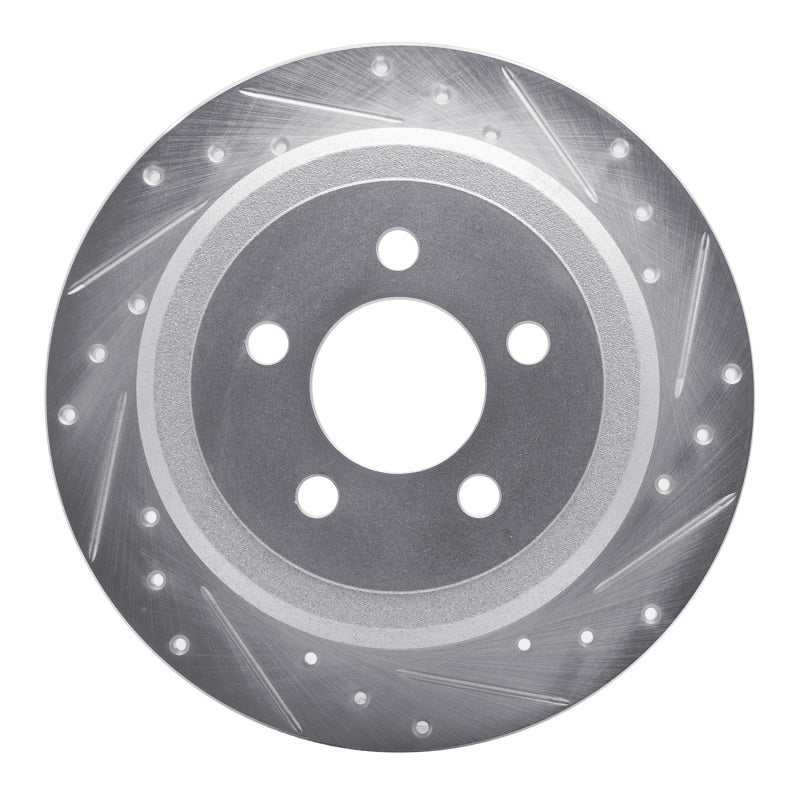 DFC 07-12 Dodge Nitro Rear Left Drilled & Slotted Silver Brake Rotor