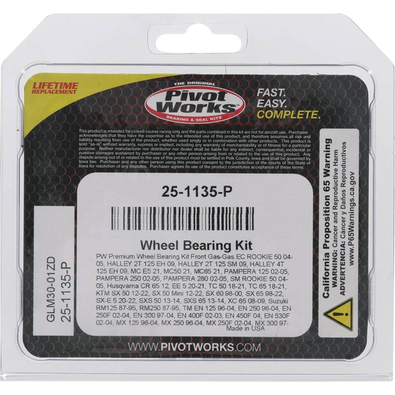 Pivot Works Premium Wheel Bearing