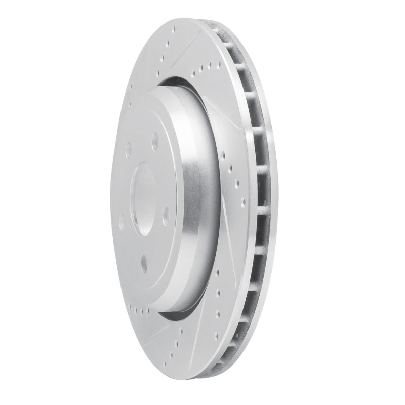 DFC 12-25 Dodge Durango Rear Left Drilled & Slotted Silver Brake Rotor