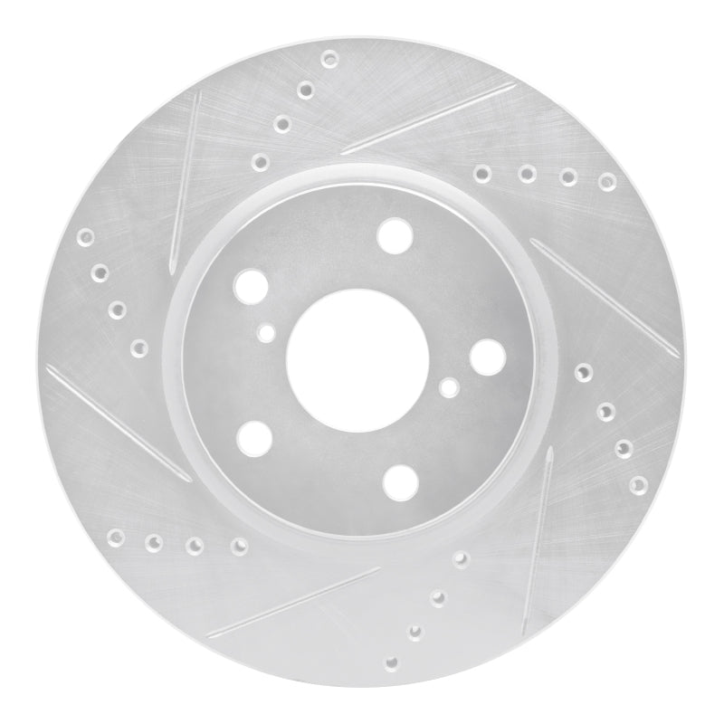 DFC 06-15 Lexus GS300 Right Front Drilled & Slotted Silver Brake Rotor