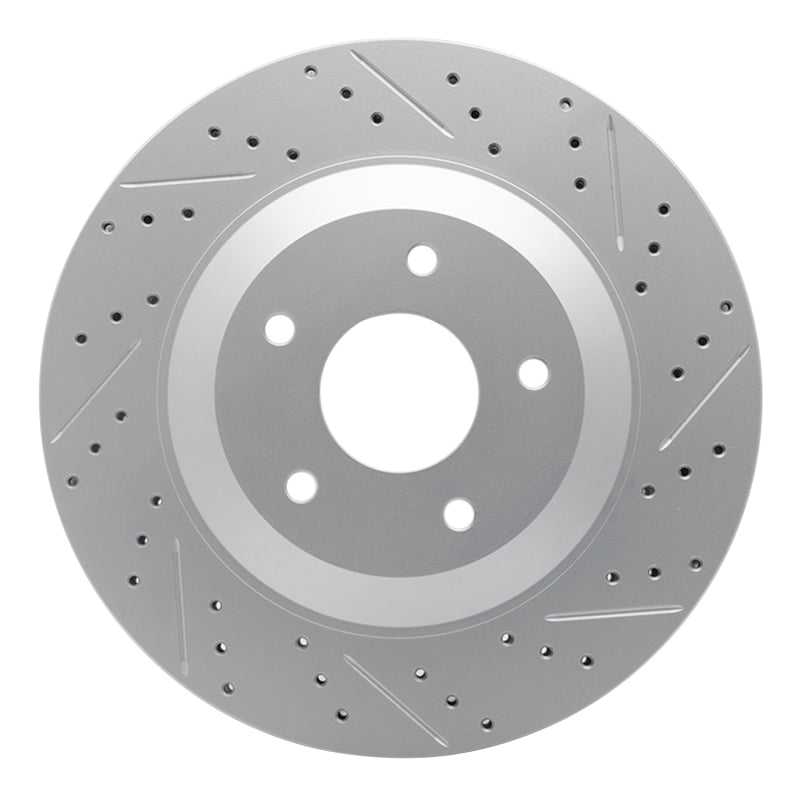 R1 97-09 Cadillac Xlr Left Front Drilled & Slotted Geo-Carbon Rotor