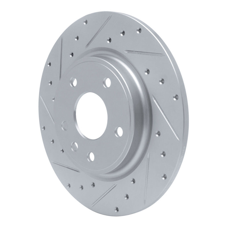 DFC 17-25 Chrysler Pacifica Rear Left Drilled & Slotted Silver Brake Rotor