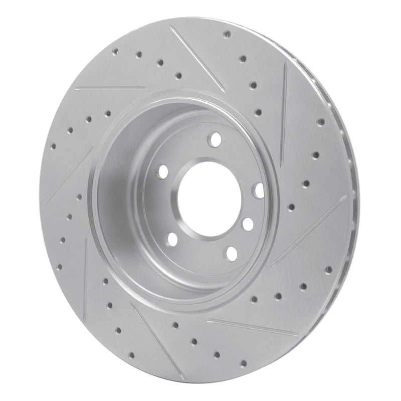 DFC 04-10 BMW 550i Rear Left Drilled & Slotted Silver Brake Rotor