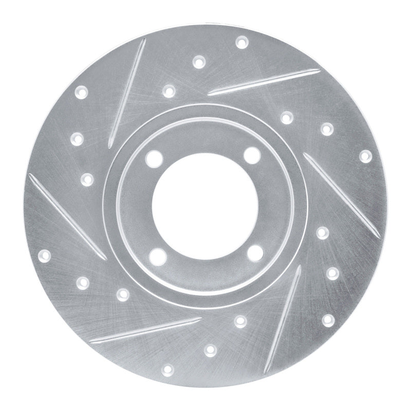 DFC 76-81 Toyota Celica Front Right Drilled & Slotted Silver Brake Rotor