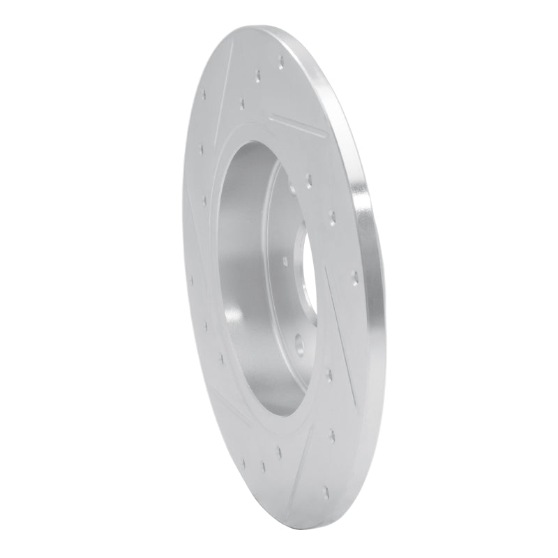R1 05-16 Smart Fortwo Front Right Drilled & Slotted Silver Brake Rotor