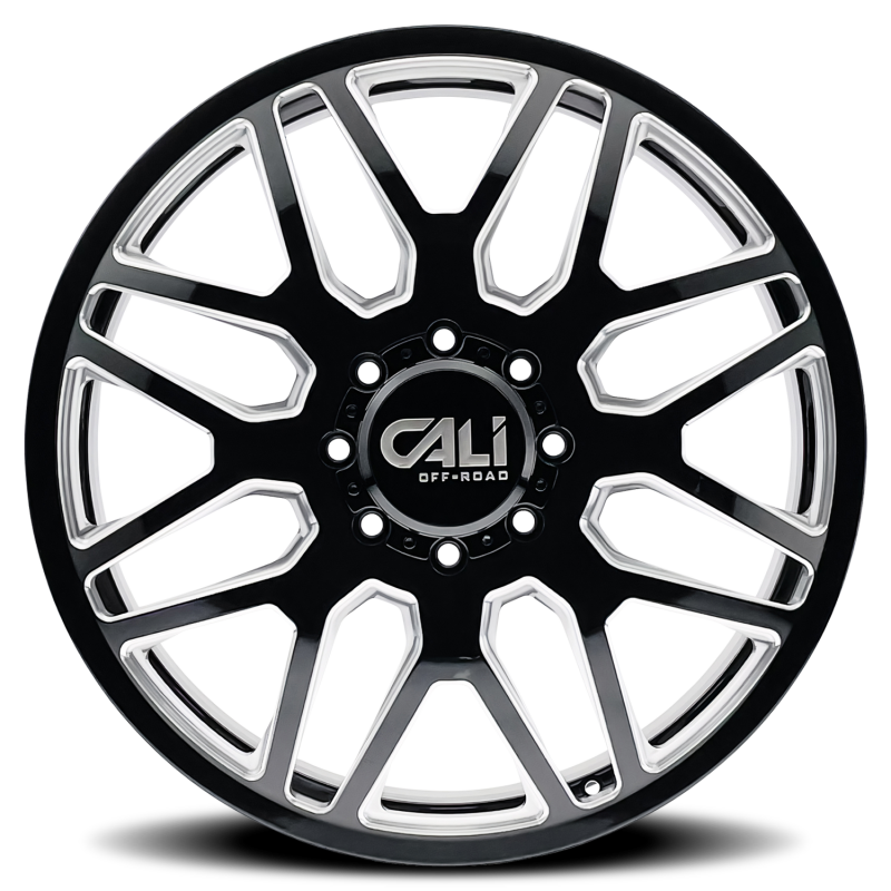 Cali Off-Road 9115D Invader Dually 22x8.25 / 8x200 BP / -192mm Offset / 142mm Hub Gls Blk Mill Wheel