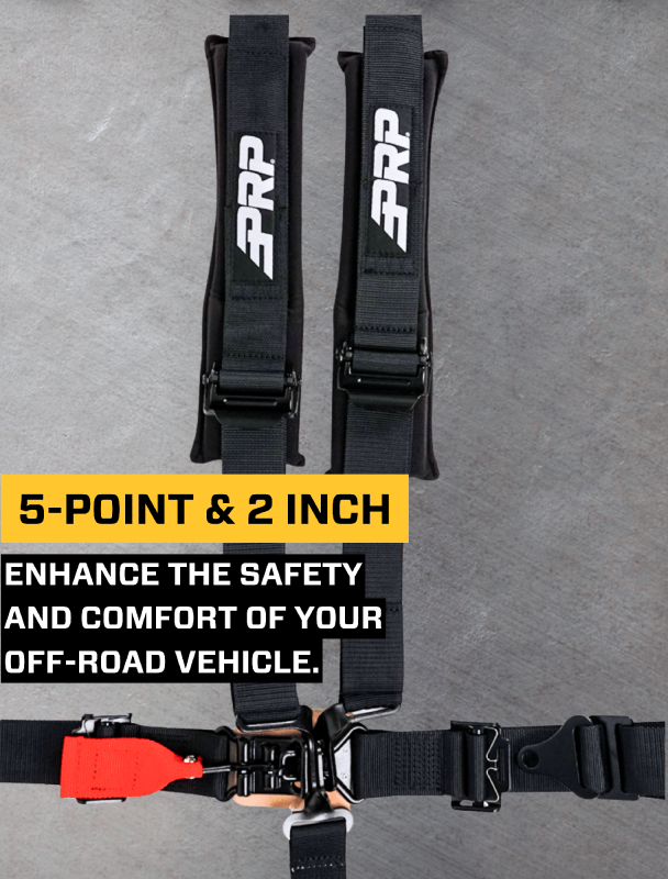 PRP 5.2 Harness with Shoulder Straps Sewn to Lap- Black