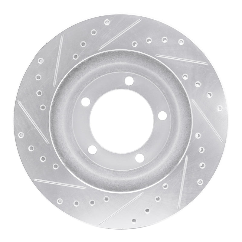 R1 67-70 Chevrolet Impala Front Right Drilled & Slotted Silver Brake Rotor